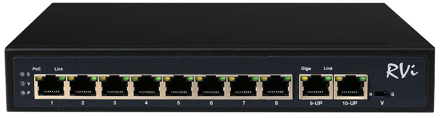Купить rvi-1ns08f-2t (1g) сетевой коммутатор 10 портов