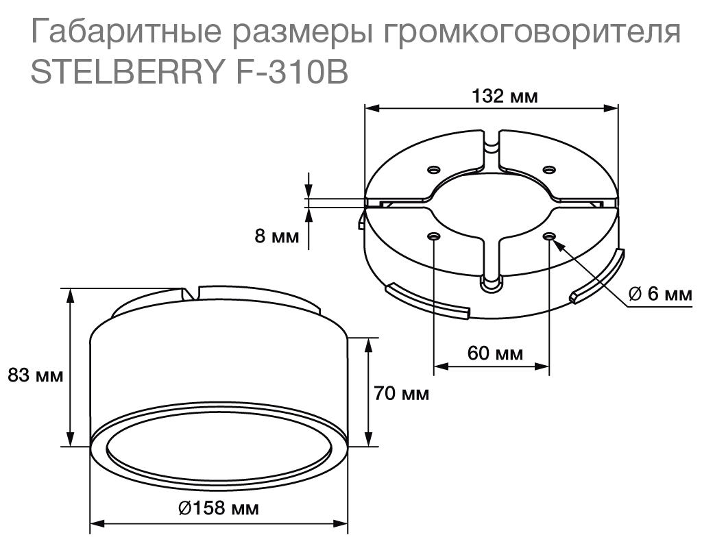 Все Потолочно-настенный громкоговоритель F-310B Stelberry видеонаблюдения в магазине Vidos Group