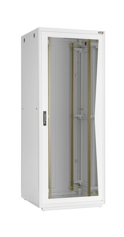 Все TLK TFR-428080-GMMM-GY Напольный шкаф 19", 42U, стеклянная дверь, Ш800хВ2065хГ800мм серый видеонаблюдения в магазине Vidos Group