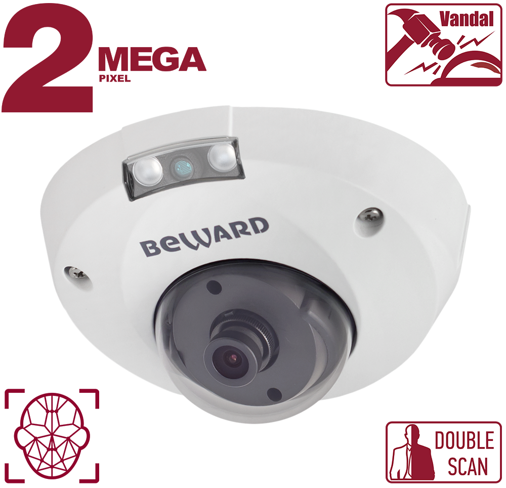 Купольная IP камера Beward B2530DMR