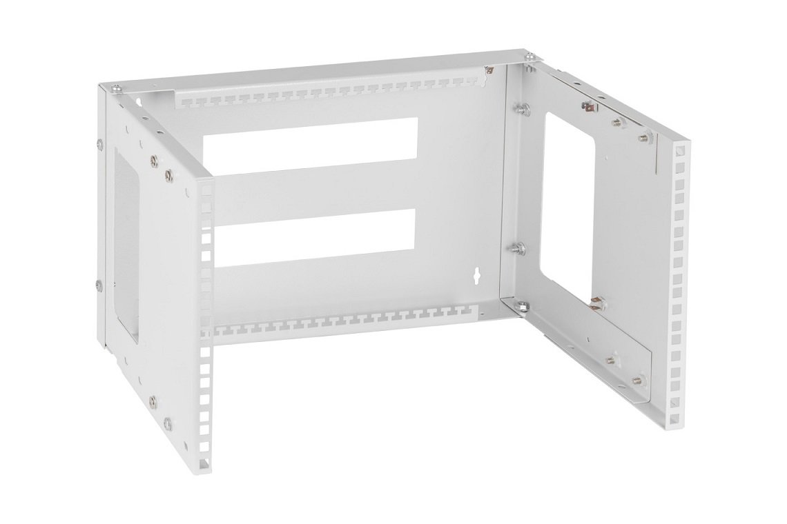 Все TLK TRW-065035-GY Настенная регулируемая монтажная рама 19", 6U,Ш505хВ277мм, глубина 233-350мм, сер видеонаблюдения в магазине Vidos Group