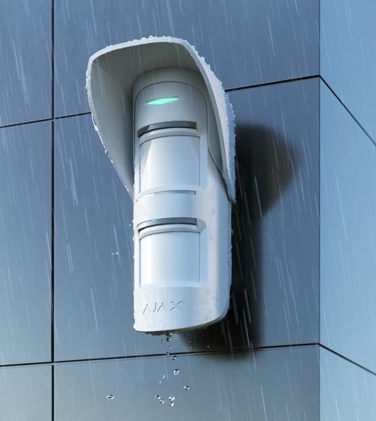 Все Ajax Hood (W) козырек  для беспроводного уличного датчика движения Ajax MotionProtect Outdoor видеонаблюдения в магазине Vidos Group