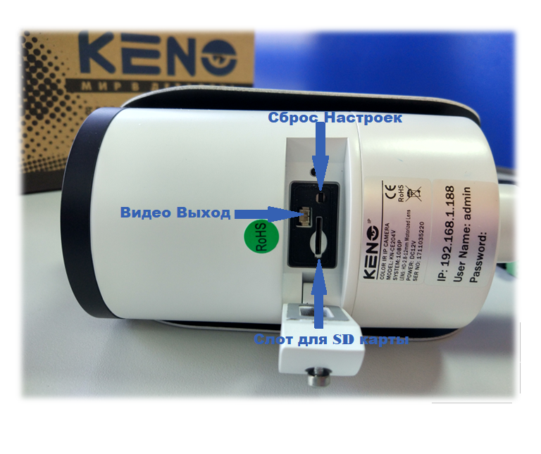 Все Keno KN-CE204A2812BR Видеокамера IP белая видеонаблюдения в магазине Vidos Group