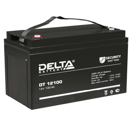 Все АКБ Delta DT 12100 Аккумулятор герметичный свинцово-кислотный видеонаблюдения в магазине Vidos Group