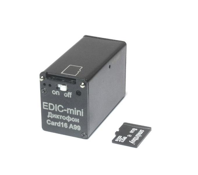 Все ТС Edic-mini CARD16 модель A99 диктофон цифровой видеонаблюдения в магазине Vidos Group