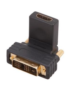 REXANT ПЕРЕХОДНИК  шт.DVI-D - гн.HDMI  поворотный  GOLD  REXANT