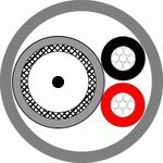 Паритет КВК-П-2э 2х0,5 кабель комбинированный для видеонаблюдения