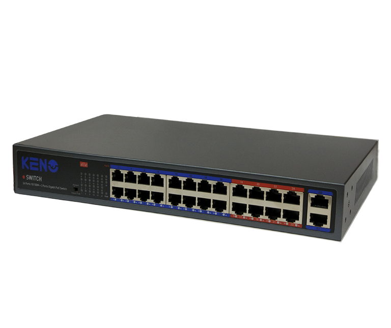 Все Keno KN-SW2402POE+ Сетевой коммутатор видеонаблюдения в магазине Vidos Group