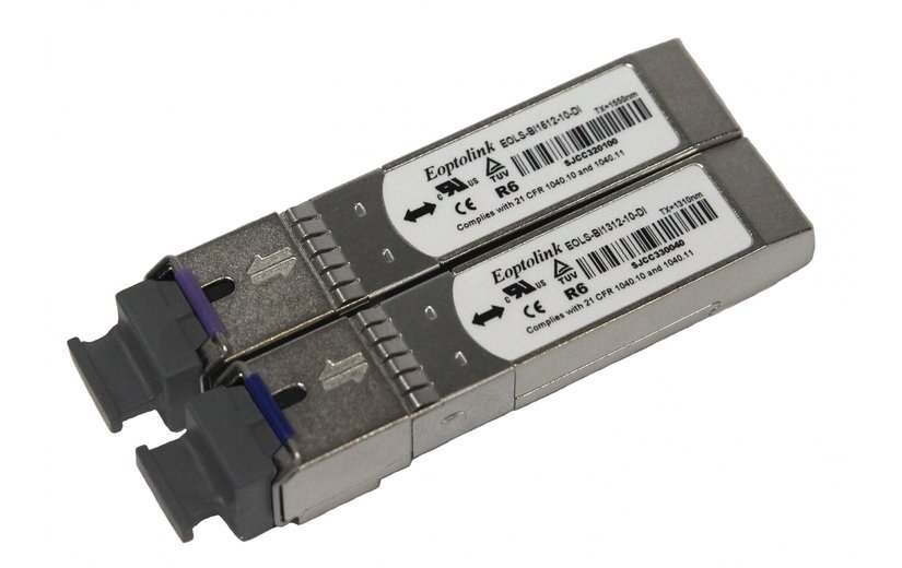 TFortis EOLS-BI1312-10-DI+EOLS-BI1512-10-DI • Комплект оптических одноволоконных трансиверов