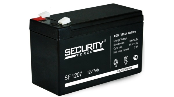 Все АКБ Security Force SF 12В-7А/ч Аккумулятор герметичный свинцово-кислотный видеонаблюдения в магазине Vidos Group