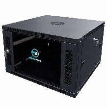 MR-TWC-9U-600/450-GD-BK Шкаф телекоммуникационный настенный 19" 9U 600x450, дверь стекло, цвет черны
