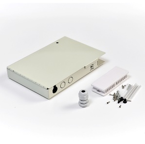 Мирарус MR-CB02-01-08 Бокс оптический настенный на 8 SC (LC duplex) со сплайс пластиной и КДЗС (без пигтейлов и проходных адаптеров)