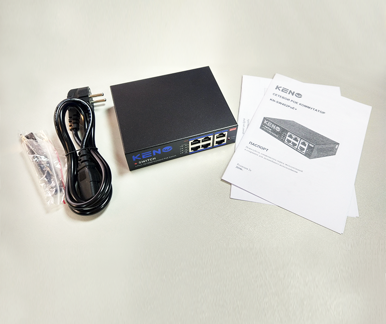 Все Keno KN-SW802POE+ Сетевой коммутатор видеонаблюдения в магазине Vidos Group