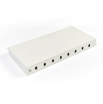 Мирарус MR-CB01-01-08 Кросс бокс оптический 19" на 8 SC (LC duplex) со сплайс пластиной и КДЗС (без пигтейлов и проходных адаптеров)