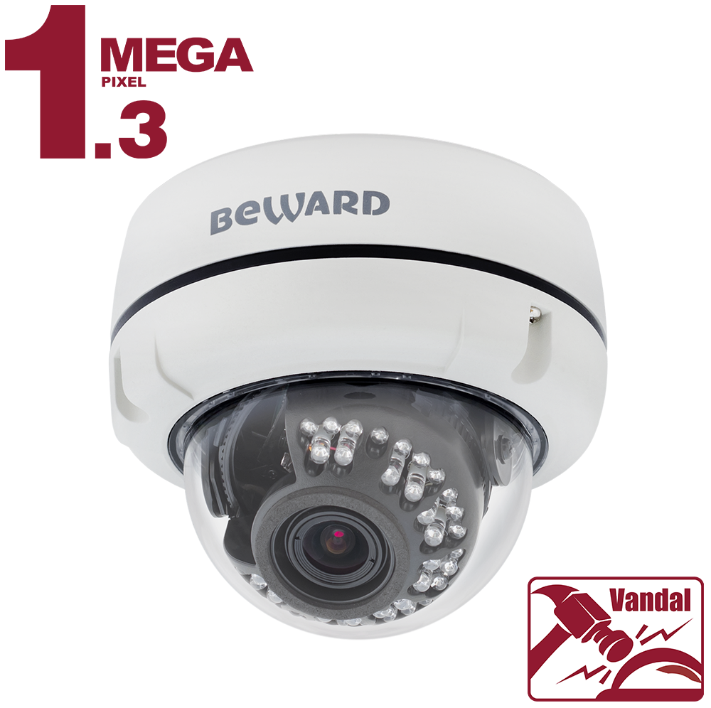 Купольная IP камера Beward B1510DV