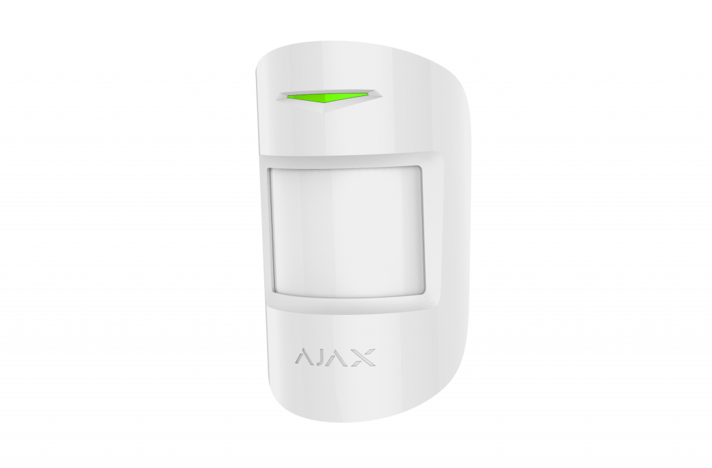 Все Ajax MotionProtect Plus (W) Датчик движения с иммунитетом к животным видеонаблюдения в магазине Vidos Group