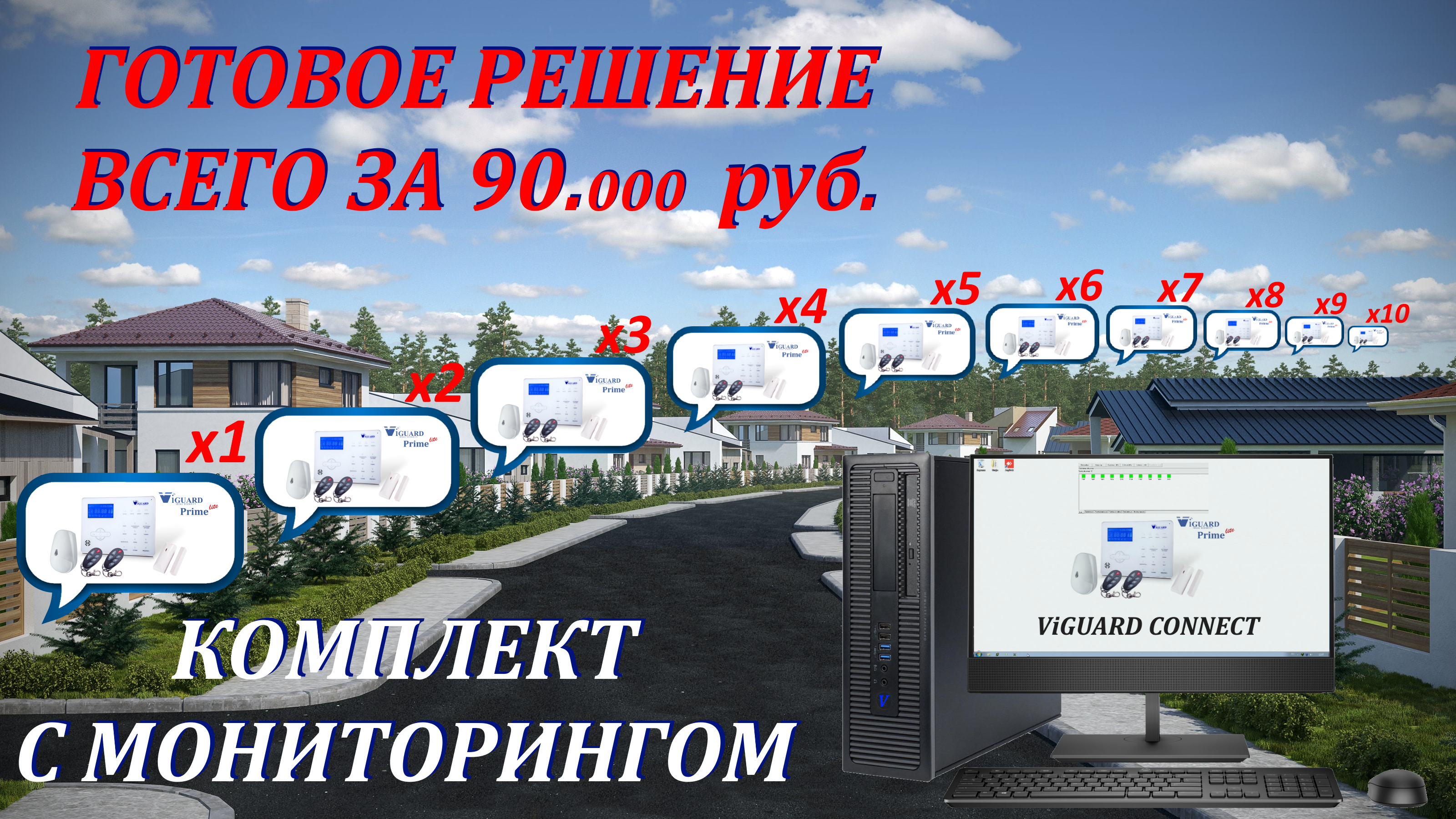 ViGUARD Охрана 10 Лайт комплект для охраны 10 объектов