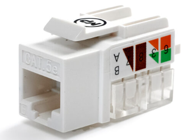Мирарус MR-KJ01-011 Keystone Jack RJ-45 (8P8C), категория 5e, 90° заделка 110 тип, белая