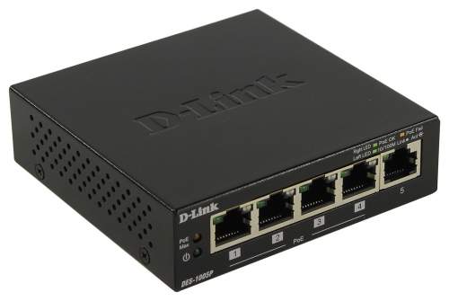 Все D-Link DES-1005P/B1A  Коммутатор видеонаблюдения в магазине Vidos Group