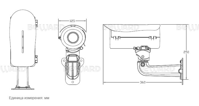 Уличная IP камера с ИК подсветкой Beward B2520RZK